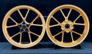 We manufacture premium quality forged motorcycle wheels rims for HONDA CBR650R in any design, size, color.

Wheel sizes (motorcycle spec):

Front: 3.5 x 17

Rear: 5.5 x 17

Weight:

Front: 4.2 kg (9.26 lbs)

Rear: 4.8 kg (10.58 lbs)


Finishing: Matt Gold

Forza Performance Group engineers and manufactures each forged motorcycle wheel individually per order. This ensures precise fitment, uncompromised strength, and unique styling. Whether for racing, touring, or daily use — our wheels are built for both per