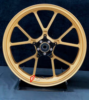 We manufacture premium quality forged motorcycle wheels rims for HONDA CBR650R in any design, size, color.

Wheel sizes (motorcycle spec):

Front: 3.5 x 17

Rear: 5.5 x 17

Weight:

Front: 4.2 kg (9.26 lbs)

Rear: 4.8 kg (10.58 lbs)


Finishing: Matt Gold

Forza Performance Group engineers and manufactures each forged motorcycle wheel individually per order. This ensures precise fitment, uncompromised strength, and unique styling. Whether for racing, touring, or daily use — our wheels are built for both per