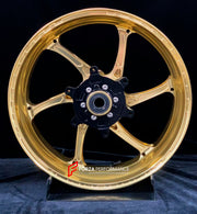 We manufacture premium quality forged motorcycle wheels rims for HONDA CB1300SP in any design, size, color.

Wheel sizes (motorcycle spec):

Front: 3.5 x 17

Rear: 5.5 x 17

Weight:

Front: 3.85 kg (8.49 lbs)

Rear: 4.95 kg (10.91 lbs)


Finishing: Gloss Gold

Forza Performance Group engineers and manufactures each forged motorcycle wheel individually per order. This ensures precise fitment, uncompromised strength, and unique styling. Whether for racing, touring, or daily use — our wheels are built for both