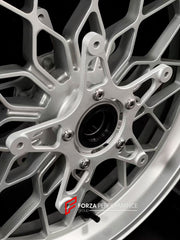 We manufacture premium quality forged motorcycle wheels rims for BMW R NINET PURE SPORT RACER in any design, size, color.

Wheel sizes (motorcycle spec):

Front: 3.5 x 17

Rear: 5.5 x 17

Weight:

Front: 4.7 kg (10.36 lbs)

Rear: 4.6 kg (10.41 lbs)


Finishing: Matt

Forza Performance Group engineers and manufactures each forged motorcycle wheel individually per order. This ensures precise fitment, uncompromised strength, and unique styling. Whether for racing, touring, or daily use — our wheels are built f