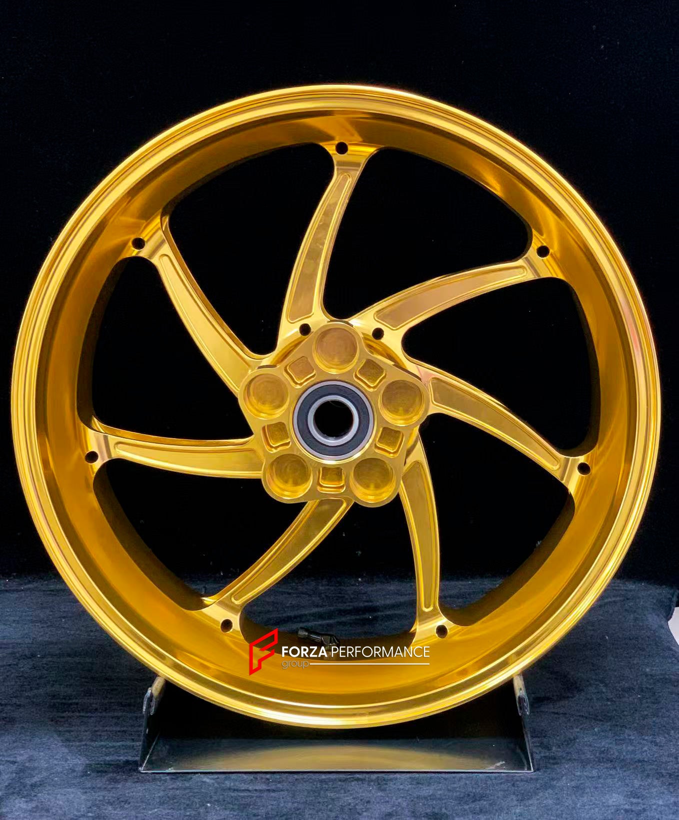 We manufacture premium quality forged motorcycle wheels rims for S1000RR M1000RR in any design, size, color.

Wheel sizes (motorcycle spec):

Front: 3.5 x 17

Rear: 6 x 17

Weight:

Front: 4.35 kg (9.59 lbs)

Rear: 4.85 kg (10.69 lbs)

Finishing: Gloss Gold

Forza Performance Group engineers and manufactures each forged motorcycle wheel individually per order. This ensures precise fitment, uncompromised strength, and unique styling. Whether for racing, touring, or daily use — our wheels are built for both p