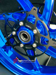 We manufacture premium quality forged motorcycle wheels rims for S1000RR M1000RR in any design, size, color.

Wheel sizes (motorcycle spec):

Front: 3.5 x 17

Rear: 6 x 17

Weight:

Front: 4.2 kg (9.26 lbs)

Rear: 4.4 kg (9.7 lbs)


Finishing: Gloss Blue

Forza Performance Group engineers and manufactures each forged motorcycle wheel individually per order. This ensures precise fitment, uncompromised strength, and unique styling. Whether for racing, touring, or daily use — our wheels are built for both perf