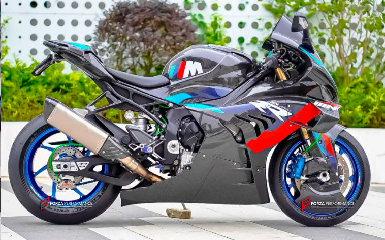 We manufacture premium quality forged motorcycle wheels rims for S1000RR M1000RR in any design, size, color.

Wheel sizes (motorcycle spec):

Front: 3.5 x 17

Rear: 6 x 17

Weight:

Front: 4.2 kg (9.26 lbs)

Rear: 4.4 kg (9.7 lbs)


Finishing: Gloss Blue

Forza Performance Group engineers and manufactures each forged motorcycle wheel individually per order. This ensures precise fitment, uncompromised strength, and unique styling. Whether for racing, touring, or daily use — our wheels are built for both perf