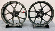 We manufacture premium quality forged motorcycle wheels rims for S1000RR M1000RR in any design, size, color.

Wheel sizes (motorcycle spec):

Front: 3.5 x 17

Rear: 6 x 17

Weight:

Front: 3.45 kg (7.6 lbs)

Rear: 3.75 kg (8.27 lbs)


Finishing: Satin Bronze

Forza Performance Group engineers and manufactures each forged motorcycle wheel individually per order. This ensures precise fitment, uncompromised strength, and unique styling. Whether for racing, touring, or daily use — our wheels are built for both 