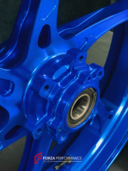 We manufacture premium quality forged motorcycle wheels rims for S1000RR M1000RR in any design, size, color.

Wheel sizes (motorcycle spec):

Front: 3.5 x 17

Rear: 6 x 17

Weight:

Front: 3.25 kg (7.16 lbs)

Rear: 4.35 kg (9.59 lbs)


Finishing: Gloss Blue

Forza Performance Group engineers and manufactures each forged motorcycle wheel individually per order. This ensures precise fitment, uncompromised strength, and unique styling. Whether for racing, touring, or daily use — our wheels are built for both p