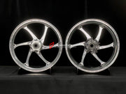 We manufacture premium quality forged motorcycle wheels rims for BMW S1000RR M1000RR in any design, size, color.

Wheel sizes (motorcycle spec):

Front: 3.5 x 17

Rear: 6 x 17

Weight:

Front: 3.15 kg (6.94 lbs)

Rear: 4.4 kg (9.7 lbs)

Finishing: Gloss Silver

Forza Performance Group engineers and manufactures each forged motorcycle wheel individually per order. This ensures precise fitment, uncompromised strength, and unique styling. Whether for racing, touring, or daily use — our wheels are built for bot