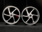 We manufacture premium quality forged motorcycle wheels rims for BMW S1000RR M1000RR in any design, size, color.

Wheel sizes (motorcycle spec):

Front: 3.5 x 17

Rear: 6 x 17

Weight:

Front: 3.15 kg (6.94 lbs)

Rear: 4.4 kg (9.7 lbs)

Finishing: Gloss Silver

Forza Performance Group engineers and manufactures each forged motorcycle wheel individually per order. This ensures precise fitment, uncompromised strength, and unique styling. Whether for racing, touring, or daily use — our wheels are built for bot