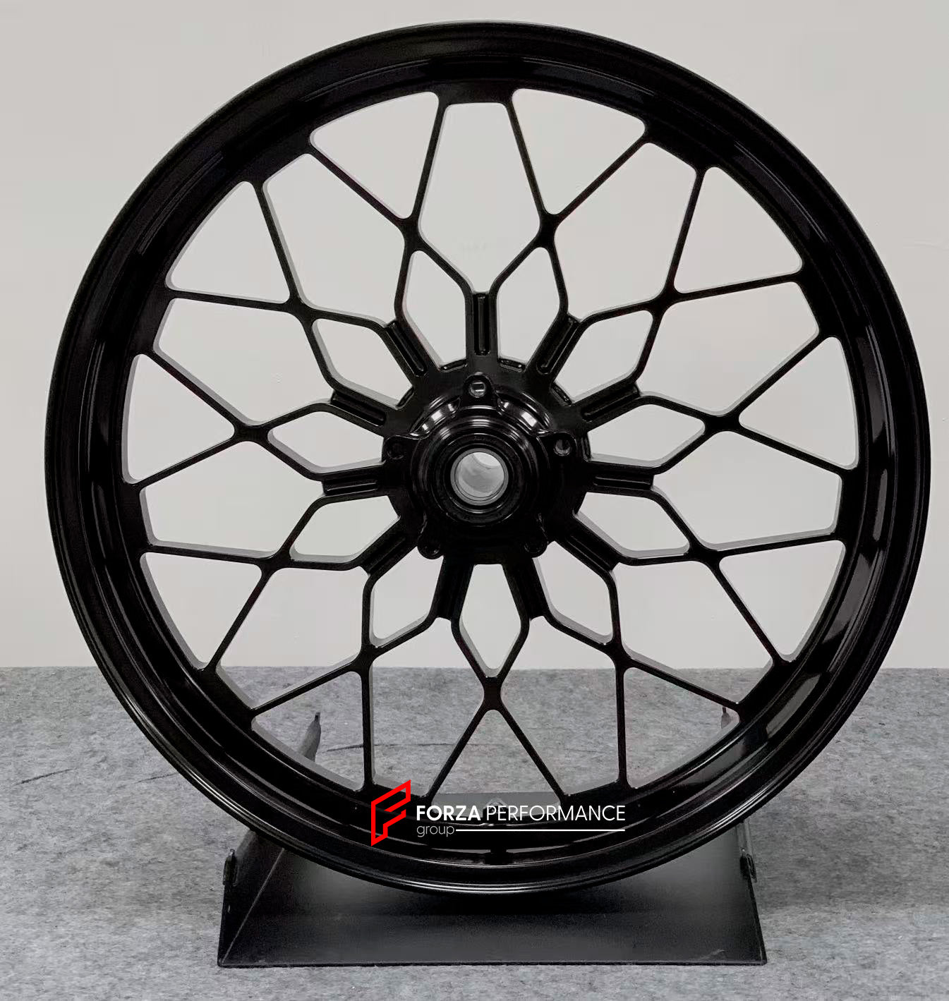 We manufacture premium quality forged motorcycle wheels rims for DUCATI PANIGALE V4 V4S V4R V4 SP2 in any design, size, color.

Wheel sizes (motorcycle spec):

Front: 3.5 x 17

Rear: 6 x 17

Weight:

Front: 4.25 kg (9.37 lbs)

Rear: 4.95 kg (10.91 lbs)

Finishing: Brushed Black

Forza Performance Group engineers and manufactures each forged motorcycle wheel individually per order. This ensures precise fitment, uncompromised strength, and unique styling. Whether for racing, touring, or daily use — our wheels
