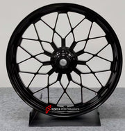 We manufacture premium quality forged motorcycle wheels rims for DUCATI MULTISTRADA V4 V4S V4RS V4 RALLY V4 PIKES PEAK in any design, size, color.

Wheel sizes (motorcycle spec):

Front: 3.5 x 17

Rear: 5.5 x 17

Weight:

Front: 4.25 kg (9.37 lbs)

Rear: 4.95 kg (10.91 lbs)


Finishing:Gloss Black

Forza Performance Group engineers and manufactures each forged motorcycle wheel individually per order. This ensures precise fitment, uncompromised strength, and unique styling. Whether for racing, touring, or da