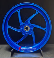 We manufacture premium quality forged motorcycle wheels rims for HONDA FORZA 750 in any design, size, color.

Wheel sizes (motorcycle spec):

Front: 3.5 x 17

Rear: 4.5 x 17

Weight:

Front: 3.85 kg (8.49 lbs)

Rear: 4.16 kg (9.17 lbs)


Finishing: Gloss Blue

Forza Performance Group engineers and manufactures each forged motorcycle wheel individually per order. This ensures precise fitment, uncompromised strength, and unique styling. Whether for racing, touring, or daily use — our wheels are built for both