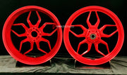 We manufacture premium quality forged motorcycle wheels rims for DUCATI PANIGALE V4 V4S V4R V4 SP2 in any design, size, color.

Wheel sizes (motorcycle spec):

Front: 3.5 x 17

Rear: 6 x 17

Weight:

Front: 4.3 kg (9.48 lbs)

Rear: 4.3 kg (9.48 lbs)


Finishing: Satin Red