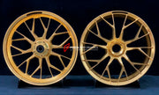 We manufacture premium quality forged motorcycle wheels rims for DUCATI PANIGALE V4 V4S V4R V4 SP2 in any design, size, color.

Wheel sizes (motorcycle spec):

Front: 3.5 x 17

Rear: 6 x 17

Weight:

Front: 4.1 kg (9.04 lbs)

Rear: 4.2 kg (9.26 lbs)


Finishing: Polished Bronze

Forza Performance Group engineers and manufactures each forged motorcycle wheel individually per order. This ensures precise fitment, uncompromised strength, and unique styling. Whether for racing, touring, or daily use — our wheels