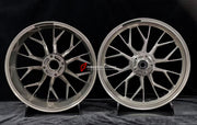 We manufacture premium quality forged motorcycle wheels rims for DUCATI PANIGALE V4 V4S V4R V4 SP2 in any design, size, color.

Wheel sizes (motorcycle spec):

Front: 3.5 x 17

Rear: 6 x 17

Weight:

Front: 4.1 kg (9.04 lbs)

Rear: 4.2 kg (9.26 lbs)


Finishing: Gloss Silver

Forza Performance Group engineers and manufactures each forged motorcycle wheel individually per order. This ensures precise fitment, uncompromised strength, and unique styling. Whether for racing, touring, or daily use — our wheels ar