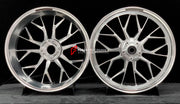 We manufacture premium quality forged motorcycle wheels rims for DUCATI PANIGALE V4 V4S V4R V4 SP2 in any design, size, color.

Wheel sizes (motorcycle spec):

Front: 3.5 x 17

Rear: 6 x 17

Weight:

Front: 4.1 kg (9.04 lbs)

Rear: 4.2 kg (9.26 lbs)


Finishing: Polished

Forza Performance Group engineers and manufactures each forged motorcycle wheel individually per order. This ensures precise fitment, uncompromised strength, and unique styling. Whether for racing, touring, or daily use — our wheels are bu