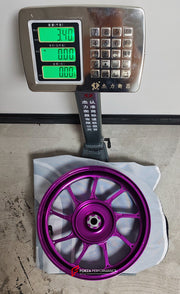 We manufacture premium quality forged motorcycle wheels rims for HONDA PCX 125 150 160 in any design, size, color.

Wheel sizes (motorcycle spec):

Front: 2.75 x 14

Rear: 3.5 x 13

Weight:

Front: 2.85 kg (6.28 lbs)

Rear: 3.4 kg (7.5 lbs)


Finishing: Gloss Pink

Forza Performance Group engineers and manufactures each forged motorcycle wheel individually per order. This ensures precise fitment, uncompromised strength, and unique styling. Whether for racing, touring, or daily use — our wheels are built for