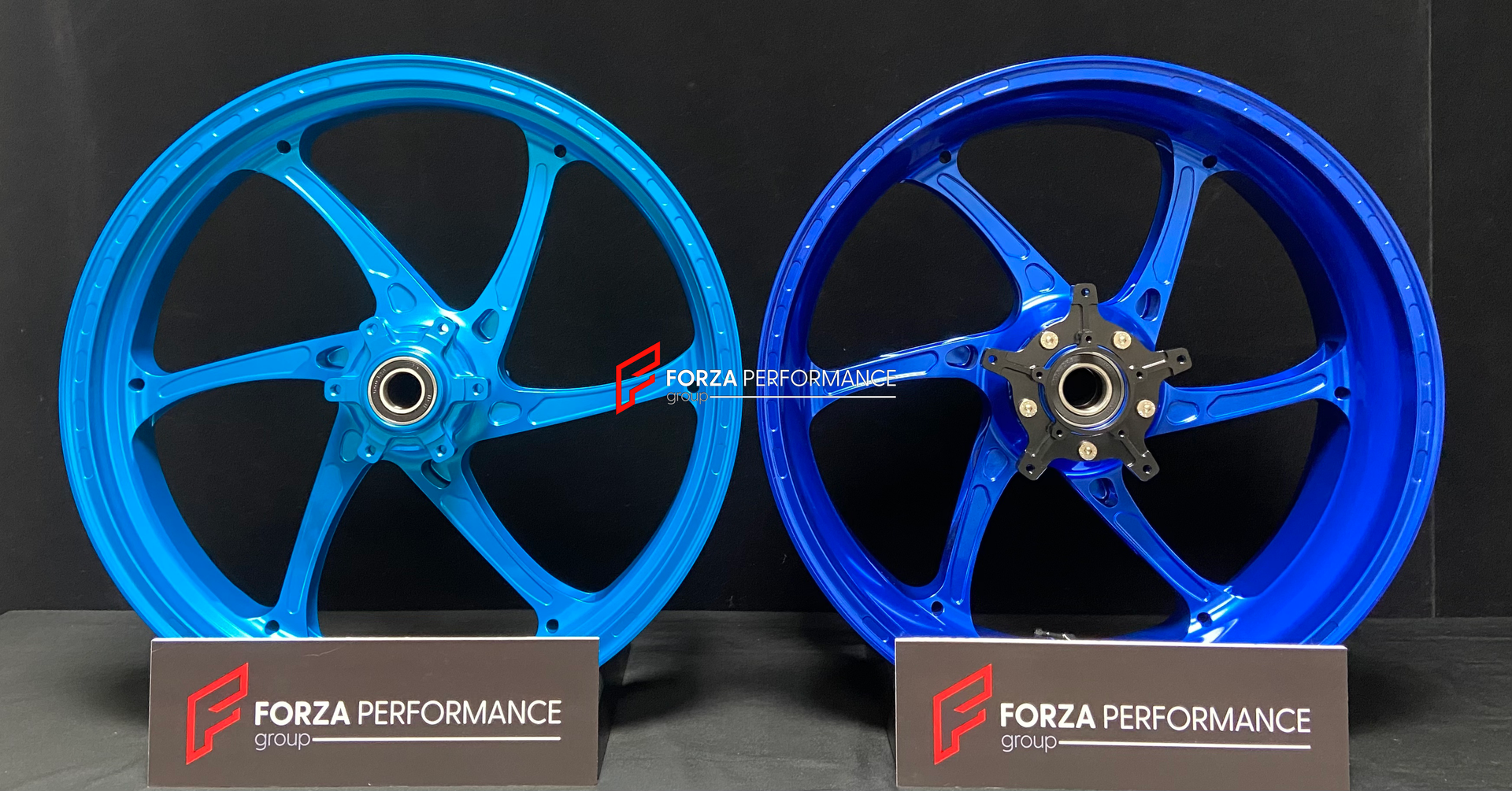 We manufacture premium quality forged motorcycle wheels rims for BMW M1000RR in any design, size, color.

Wheel sizes (motorcycle spec):

Front: 3.5 x 17

Rear: 6 x 17

Weight:

Front: 3.18 kg (7.01 lbs)

Rear: 4.18 kg (9.21 lbs)


Finishing: Gloss Sky Blue + Gloss Blue

Optional for an additional price: Dual-Color, Brushing, Chroming, Polishing, Carbon Barrel.

We offer motorcycle wheels in many sizes: 16, 17, 18, 19, 20, 21, 23, 26, 30, 32, and 34 inches. If you need a different size, please contact 