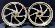 We manufacture premium quality forged motorcycle wheels rims for DUCATI PANIGALE in any design, size and color.

Wheel sizes (motorcycle spec):

Front: 3.5 x 17

Rear: 6 x 17

Weight:

Front: 4.12 kg (9.08 lbs)

Rear:&nbsp;4.22 kg (9.30 lbs)

Finishing: Satin Bronze