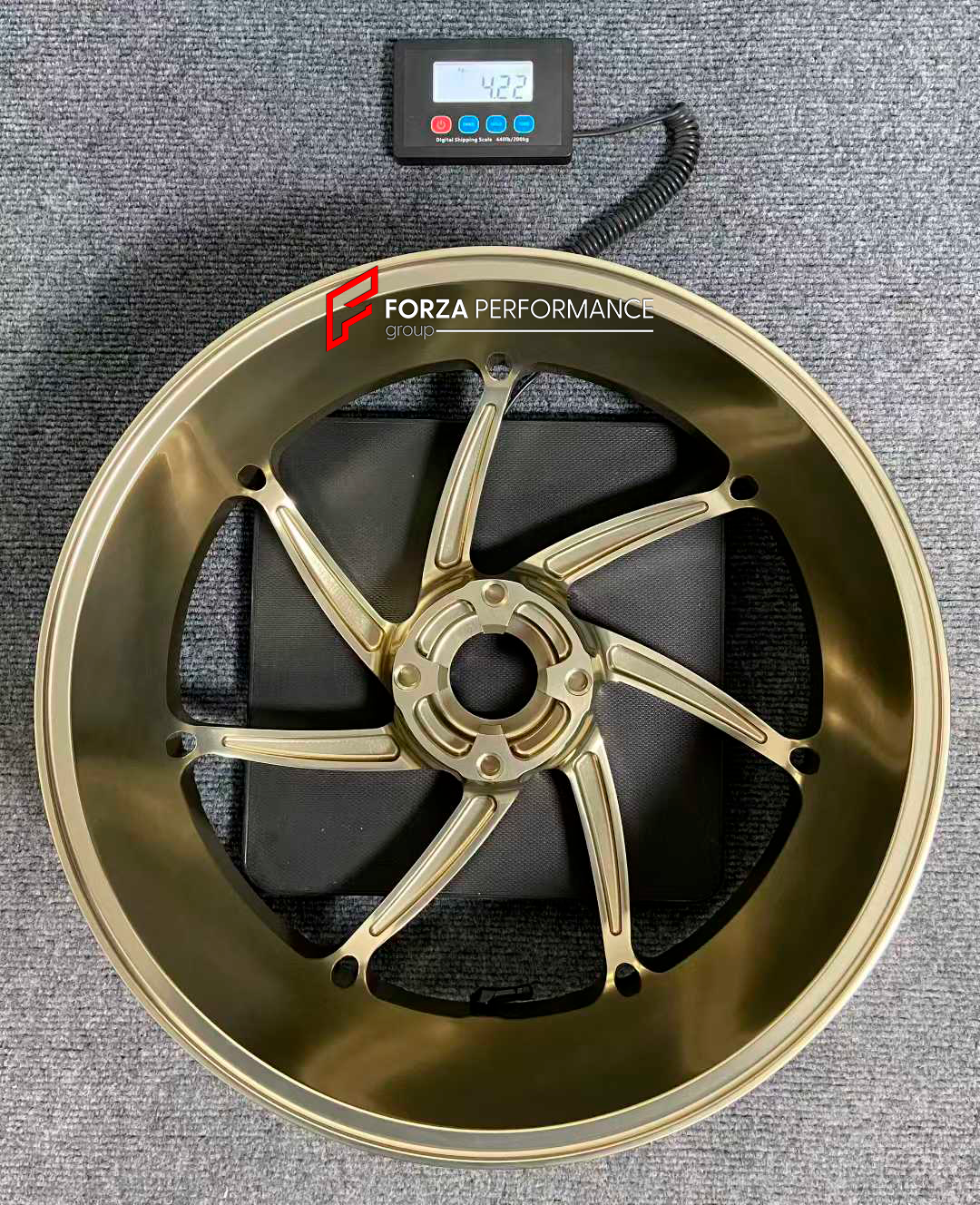 We manufacture premium quality forged motorcycle wheels rims for DUCATI PANIGALE in any design, size and color.

Wheel sizes (motorcycle spec):

Front: 3.5 x 17

Rear: 6 x 17

Weight:

Front: 4.12 kg (9.08 lbs)

Rear:&nbsp;4.22 kg (9.30 lbs)

Finishing: Satin Bronze