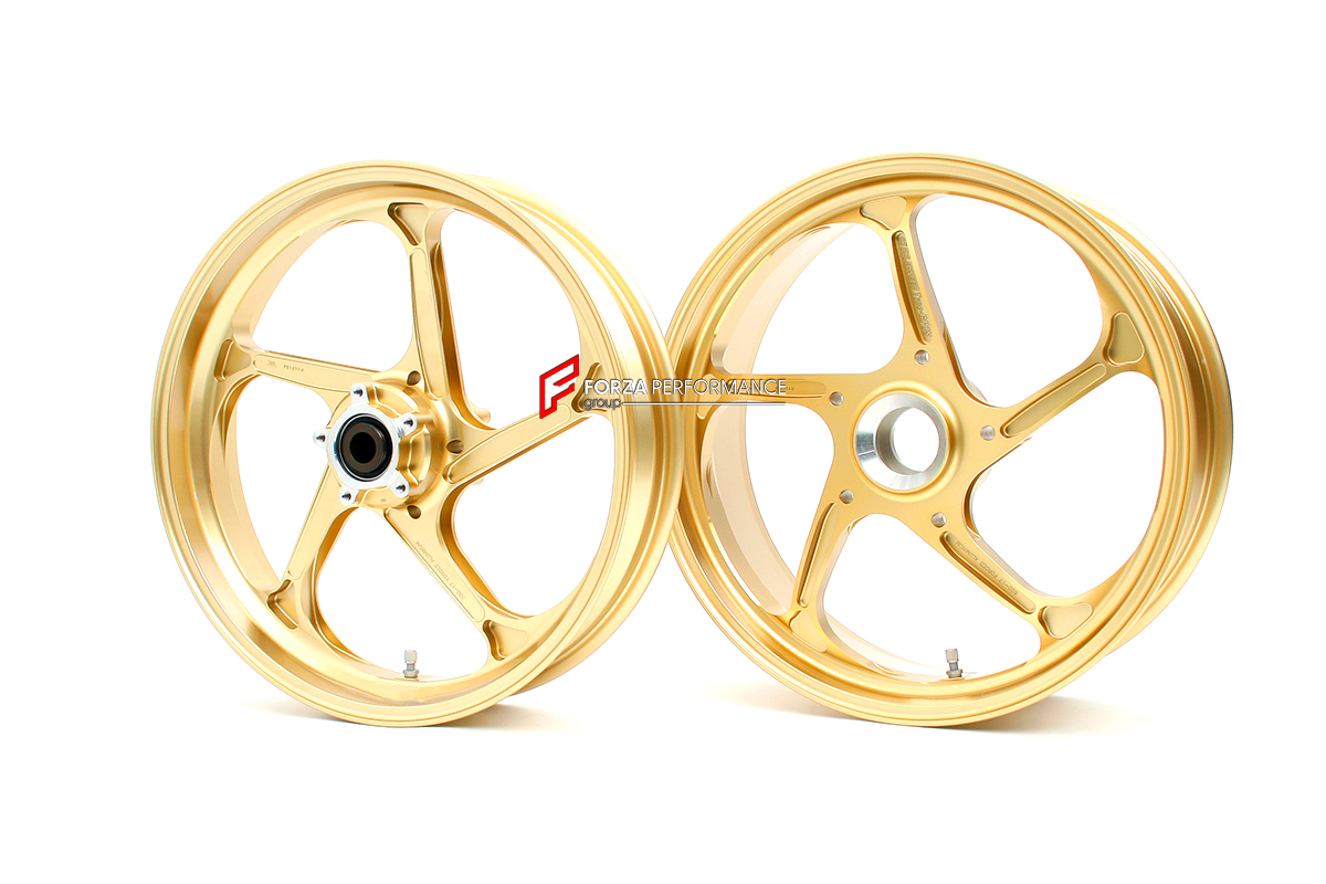 We manufacture premium quality forged motorcycle wheels rims for DUCATI PANIGALE in any design, size and color.

Wheel sizes (motorcycle spec):

Front: 3.5 x 17

Rear: 6 x 17

Finishing: Any

We offer motorcycle wheels in many sizes: 16, 17, 18, 19, 20, 21, 23, 26, 30, 32, and 34 inches. If you need a different size, please contact us.
All our motorcycle wheels come with the bearings already installed.
Our wheels come with standard hubs, but you can choose to upgrade to our special performance hubs.
You can