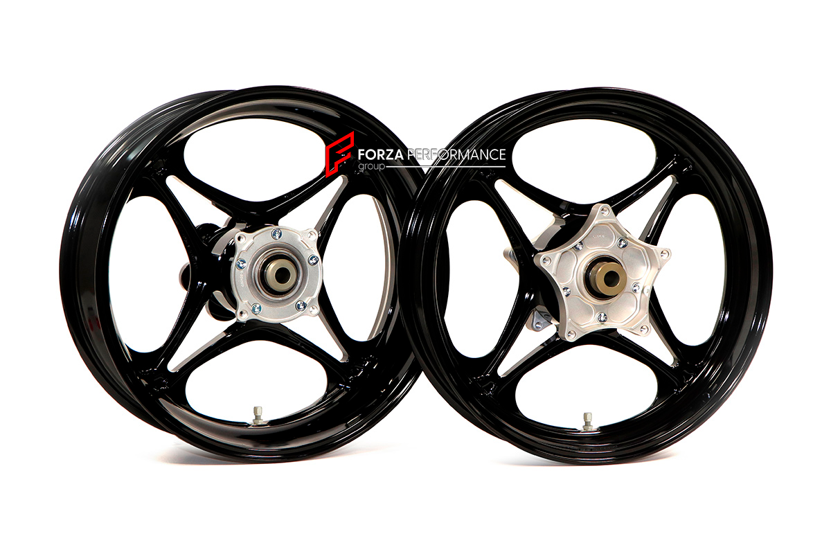 We manufacture premium quality forged motorcycle wheels rims for DUCATI PANIGALE in any design, size and color.

Wheel sizes (motorcycle spec):

Front: 3.5 x 17

Rear: 6 x 17

Finishing: Any

We offer motorcycle wheels in many sizes: 16, 17, 18, 19, 20, 21, 23, 26, 30, 32, and 34 inches. If you need a different size, please contact us.
All our motorcycle wheels come with the bearings already installed.
Our wheels come with standard hubs, but you can choose to upgrade to our special performance hubs.
You can