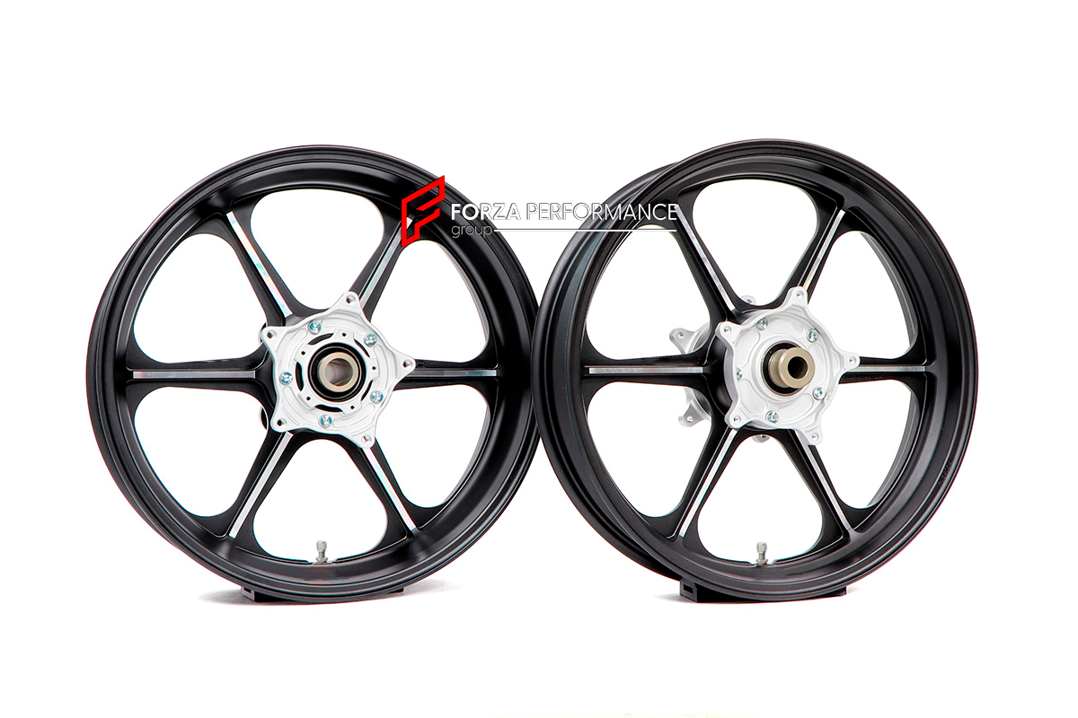 We manufacture premium quality forged motorcycle wheels rims for DUCATI PANIGALE in any design, size and color.

Wheel sizes (motorcycle spec):

Front: 3.5 x 17

Rear: 6 x 17

Finishing: Any

We offer motorcycle wheels in many sizes: 16, 17, 18, 19, 20, 21, 23, 26, 30, 32, and 34 inches. If you need a different size, please contact us.
All our motorcycle wheels come with the bearings already installed.
Our wheels come with standard hubs, but you can choose to upgrade to our special performance hubs.
You can