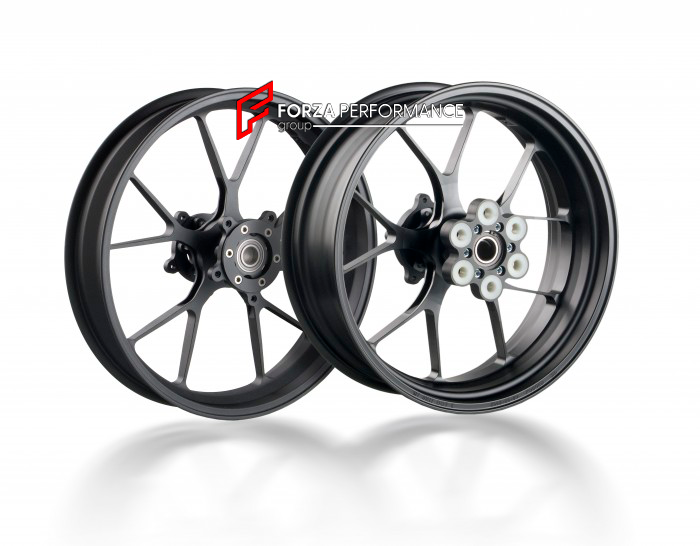 We manufacture premium quality forged motorcycle wheels rims for DUCATI PANIGALE in any design, size and color.

Wheel sizes (motorcycle spec):

Front: 3.5 x 17

Rear: 6 x 17

Finishing: Any

We offer motorcycle wheels in many sizes: 16, 17, 18, 19, 20, 21, 23, 26, 30, 32, and 34 inches. If you need a different size, please contact us.
All our motorcycle wheels come with the bearings already installed.
Our wheels come with standard hubs, but you can choose to upgrade to our special performance hubs.
You can