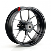 We manufacture premium quality forged motorcycle wheels rims for DUCATI PANIGALE in any design, size and color.

Wheel sizes (motorcycle spec):

Front: 3.5 x 17

Rear: 6 x 17

Finishing: Any

We offer motorcycle wheels in many sizes: 16, 17, 18, 19, 20, 21, 23, 26, 30, 32, and 34 inches. If you need a different size, please contact us.
All our motorcycle wheels come with the bearings already installed.
Our wheels come with standard hubs, but you can choose to upgrade to our special performance hubs.
You can
