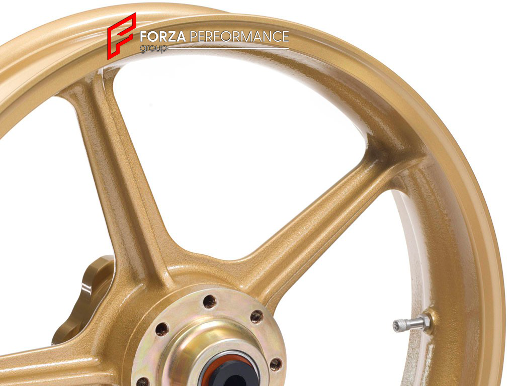 We manufacture premium quality forged motorcycle wheels rims for DUCATI PANIGALE in any design, size and color.

Wheel sizes (motorcycle spec):

Front: 3.5 x 17

Rear: 6 x 17

Finishing: Any

We offer motorcycle wheels in many sizes: 16, 17, 18, 19, 20, 21, 23, 26, 30, 32, and 34 inches. If you need a different size, please contact us.
All our motorcycle wheels come with the bearings already installed.
Our wheels come with standard hubs, but you can choose to upgrade to our special performance hubs.
You can