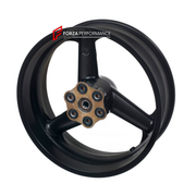 We manufacture premium quality forged motorcycle wheels rims for DUCATI PANIGALE in any design, size and color.

Wheel sizes (motorcycle spec):

Front: 3.5 x 17

Rear: 6 x 17

Finishing: Any

We offer motorcycle wheels in many sizes: 16, 17, 18, 19, 20, 21, 23, 26, 30, 32, and 34 inches. If you need a different size, please contact us.
All our motorcycle wheels come with the bearings already installed.
Our wheels come with standard hubs, but you can choose to upgrade to our special performance hubs.
You can