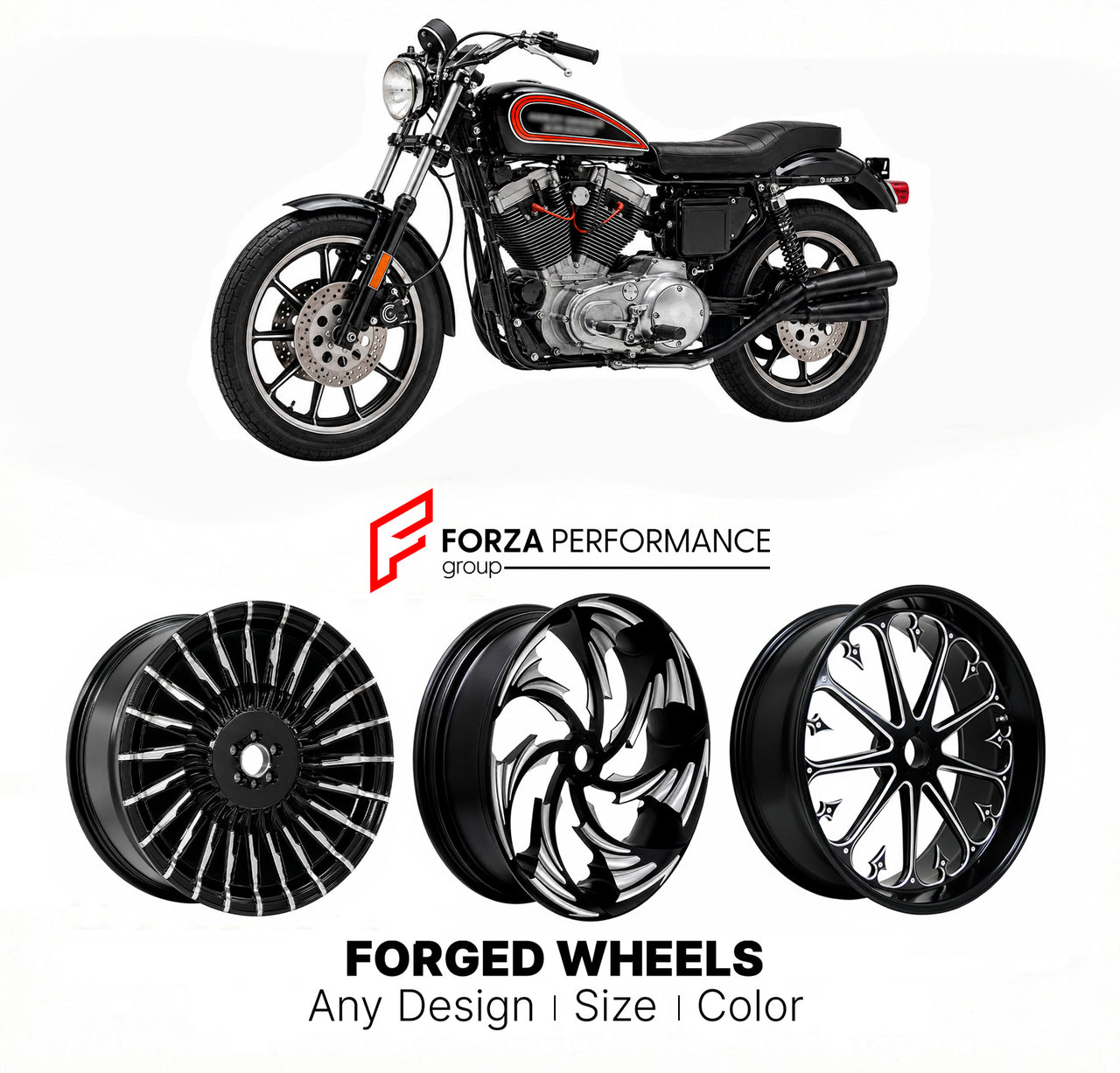 CUSTOM FORGED WHEELS RIMS for HARLEY DAVIDSON XR1000 1983 - 1984