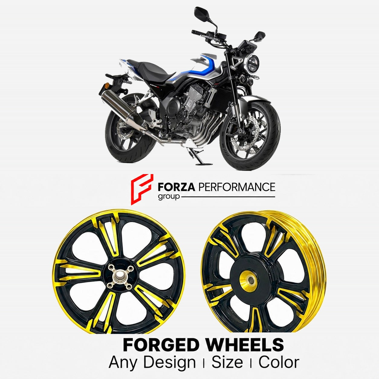 CUSTOM FORGED WHEELS RIMS for HONDA CB400 SUPER FOUR