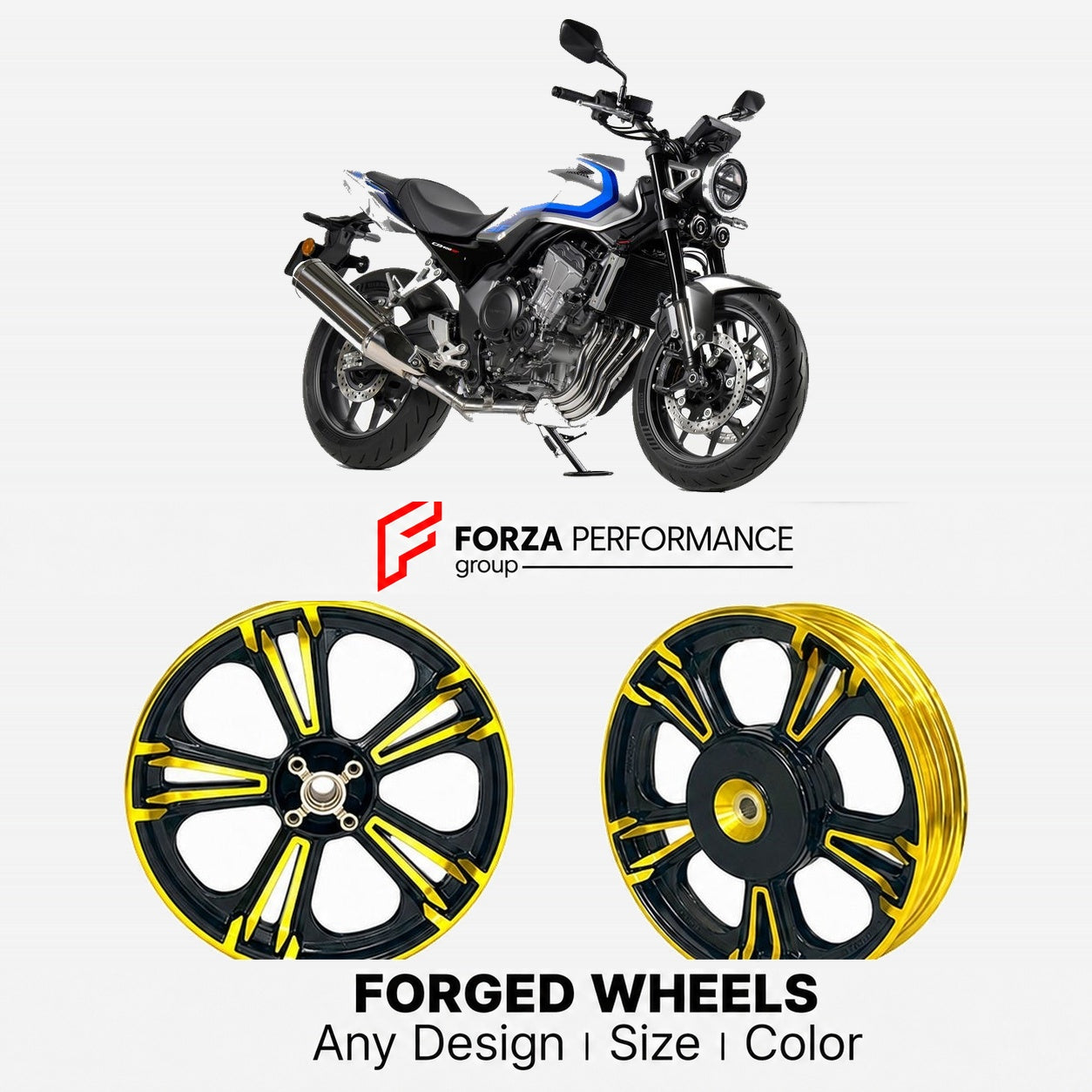 CUSTOM FORGED WHEELS RIMS for HONDA CB400 SUPER FOUR
