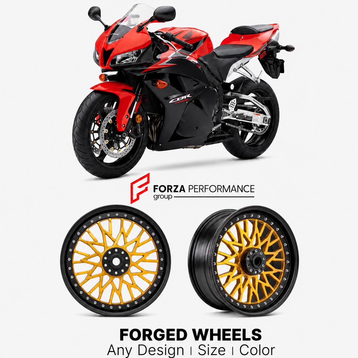 CUSTOM FORGED WHEELS RIMS for HONDA CBR600RR