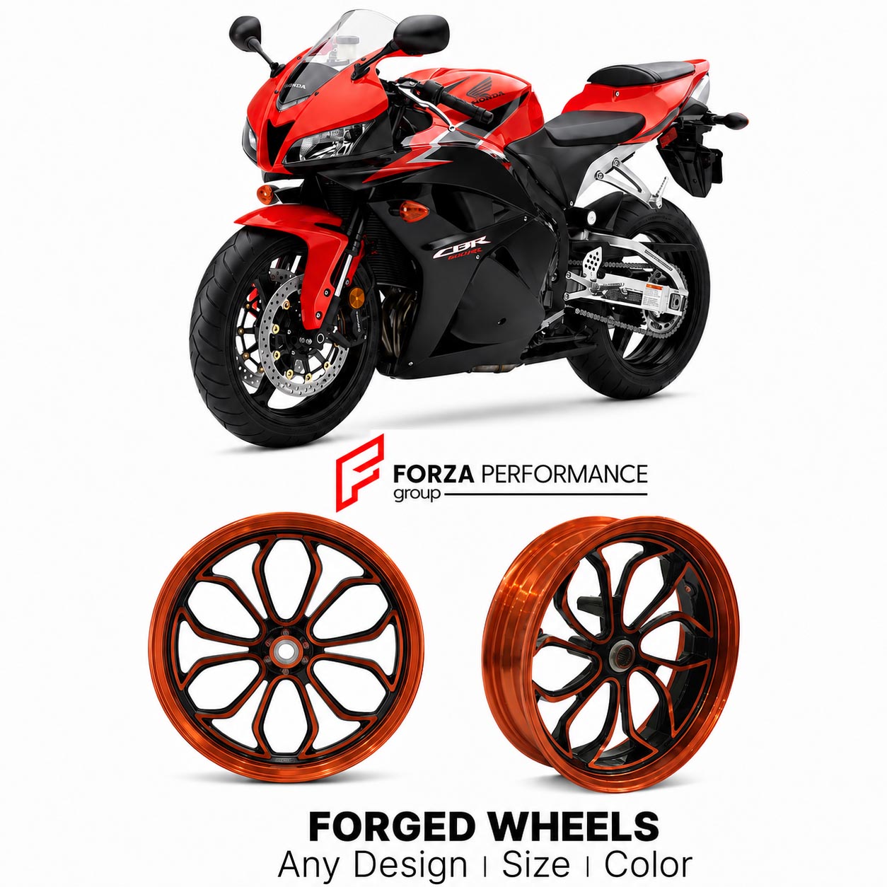 CUSTOM FORGED WHEELS RIMS for HONDA CBR600RR