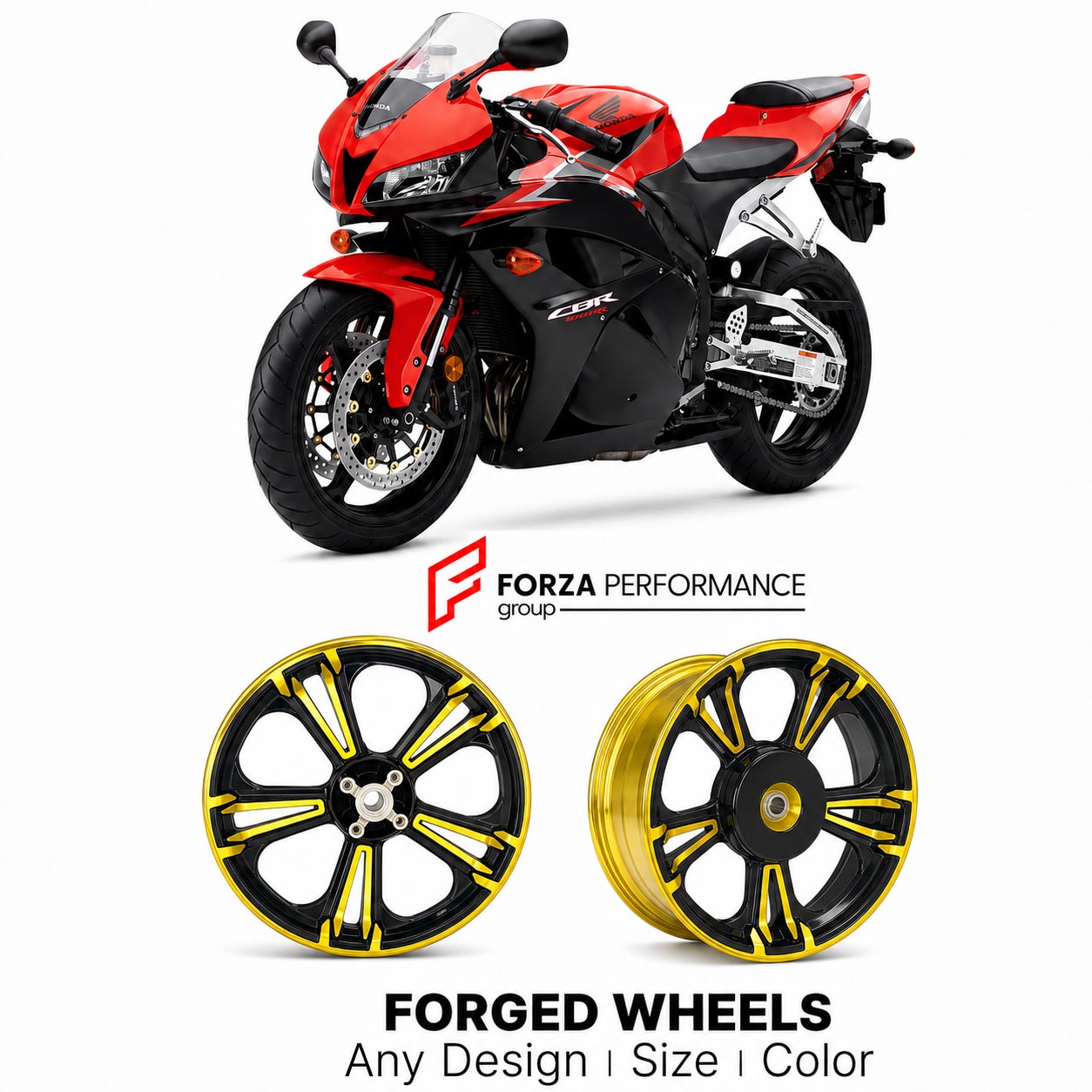 CUSTOM FORGED WHEELS RIMS for HONDA CBR600RR