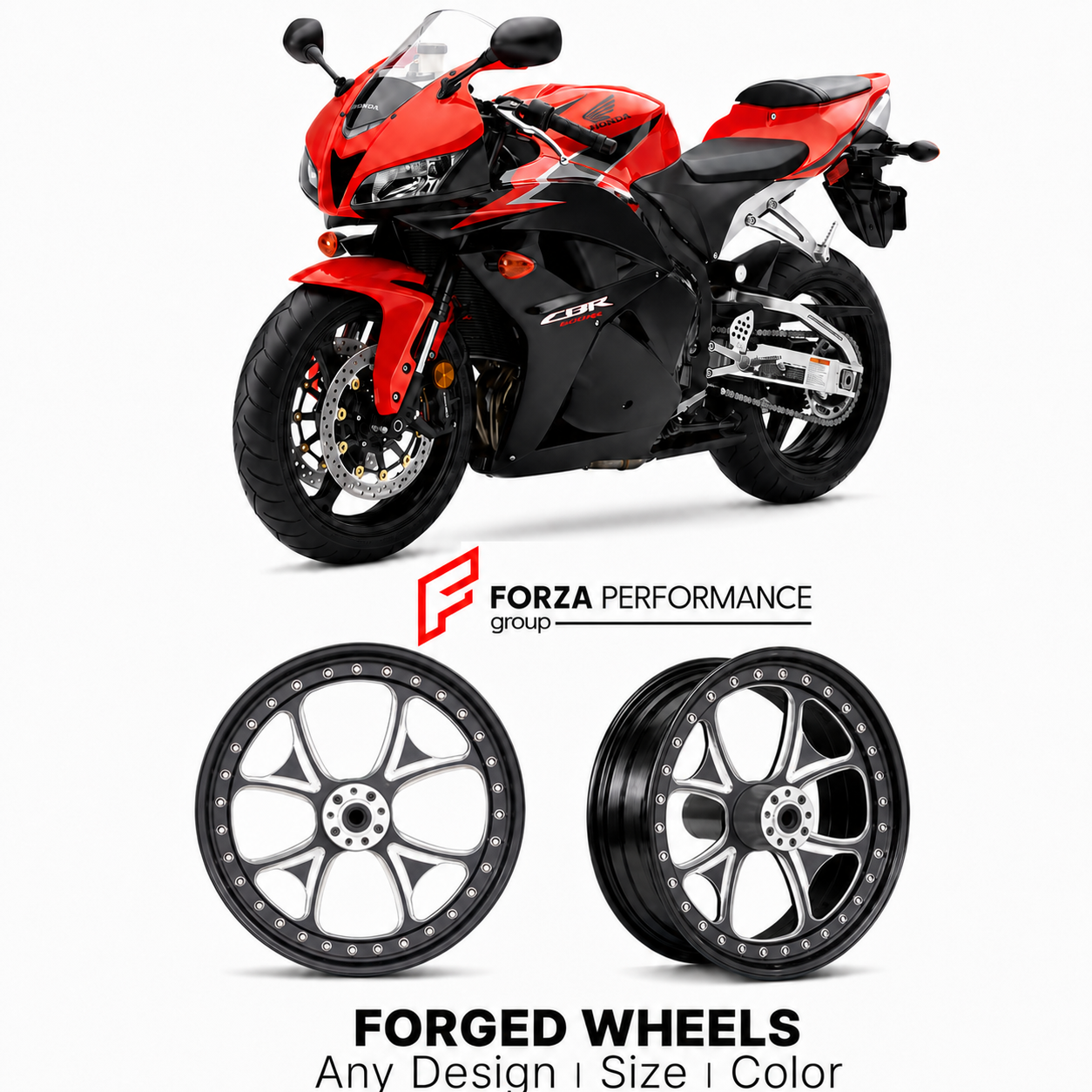 CUSTOM FORGED WHEELS RIMS for HONDA CBR600RR