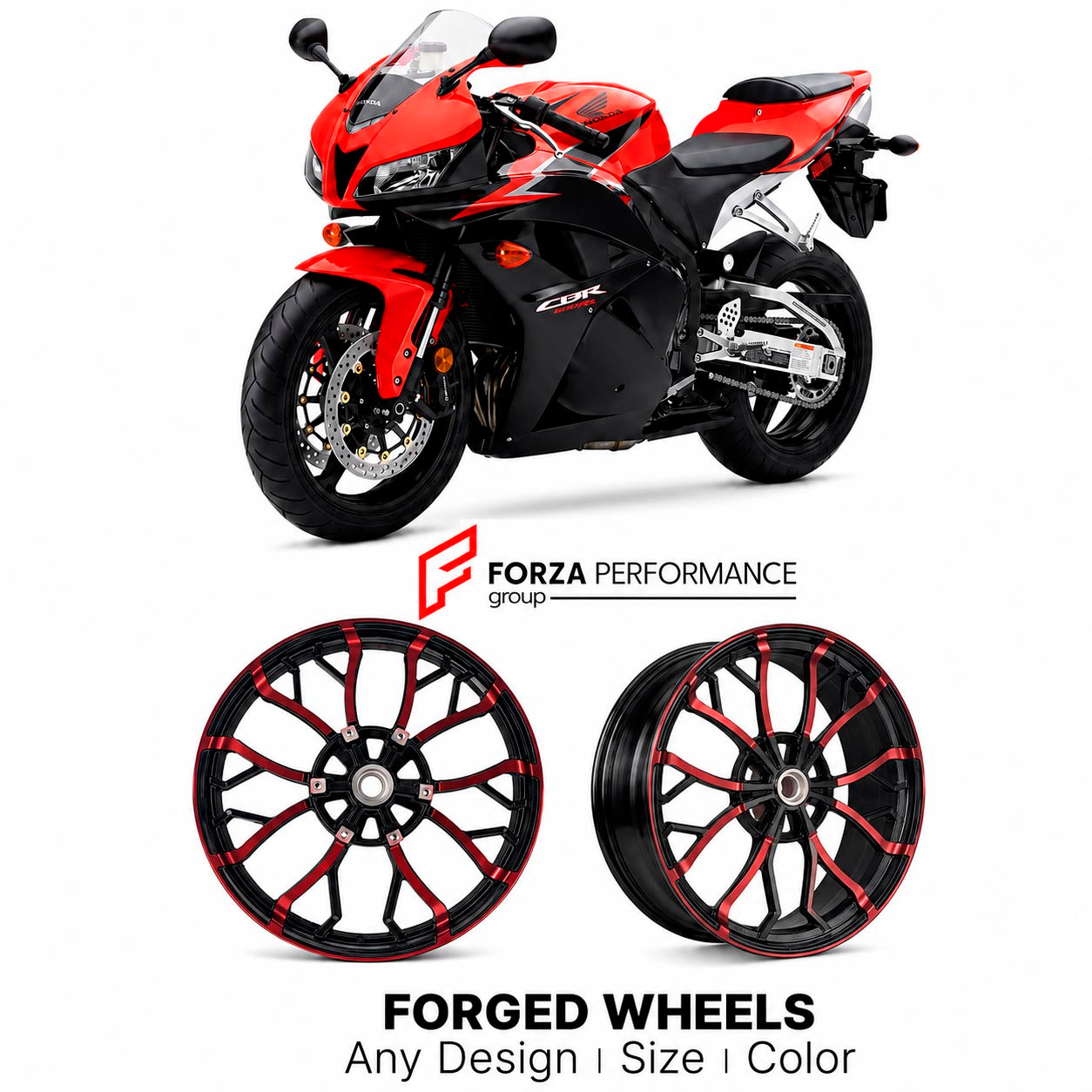 CUSTOM FORGED WHEELS RIMS for HONDA CBR600RR