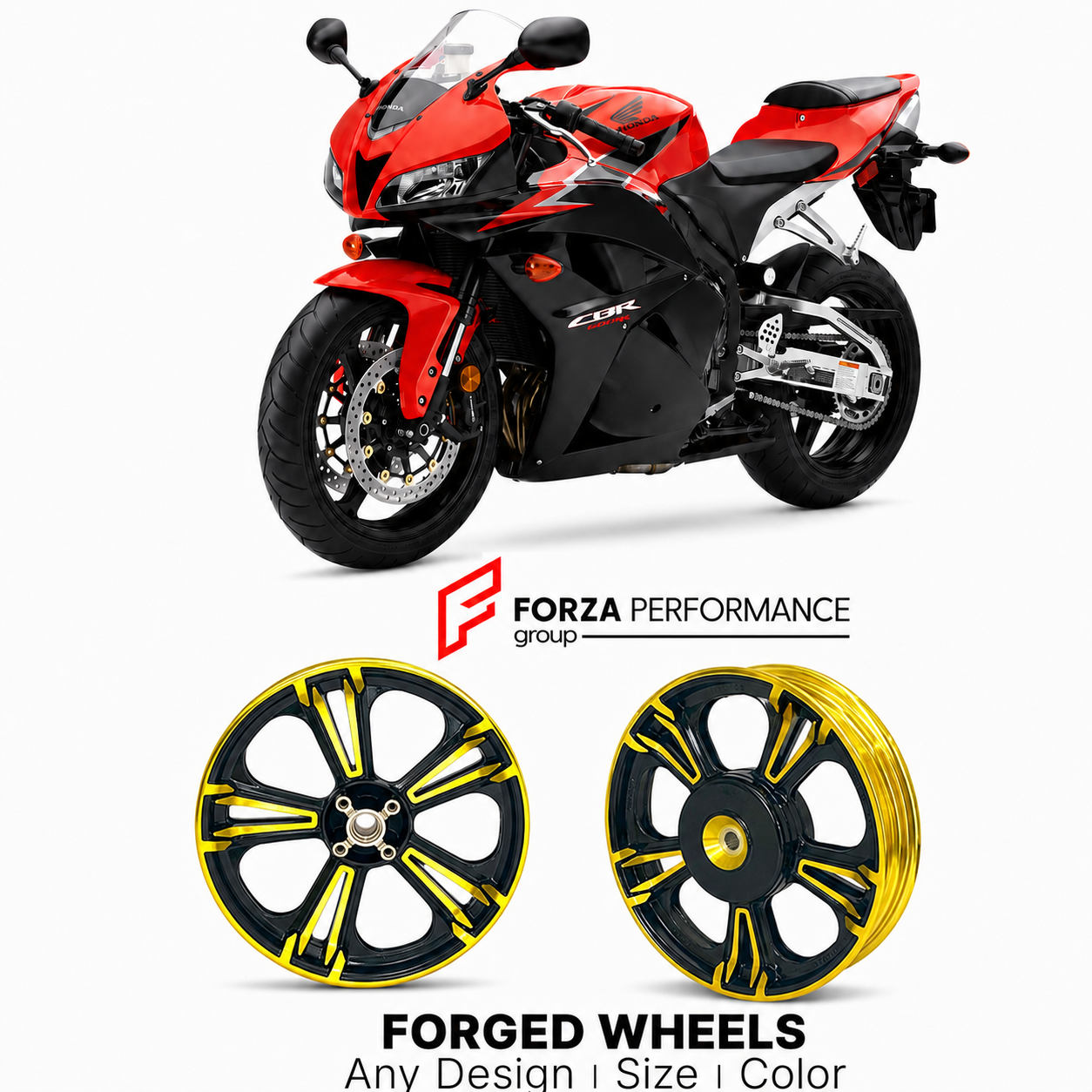 CUSTOM FORGED WHEELS RIMS for HONDA CBR600RR