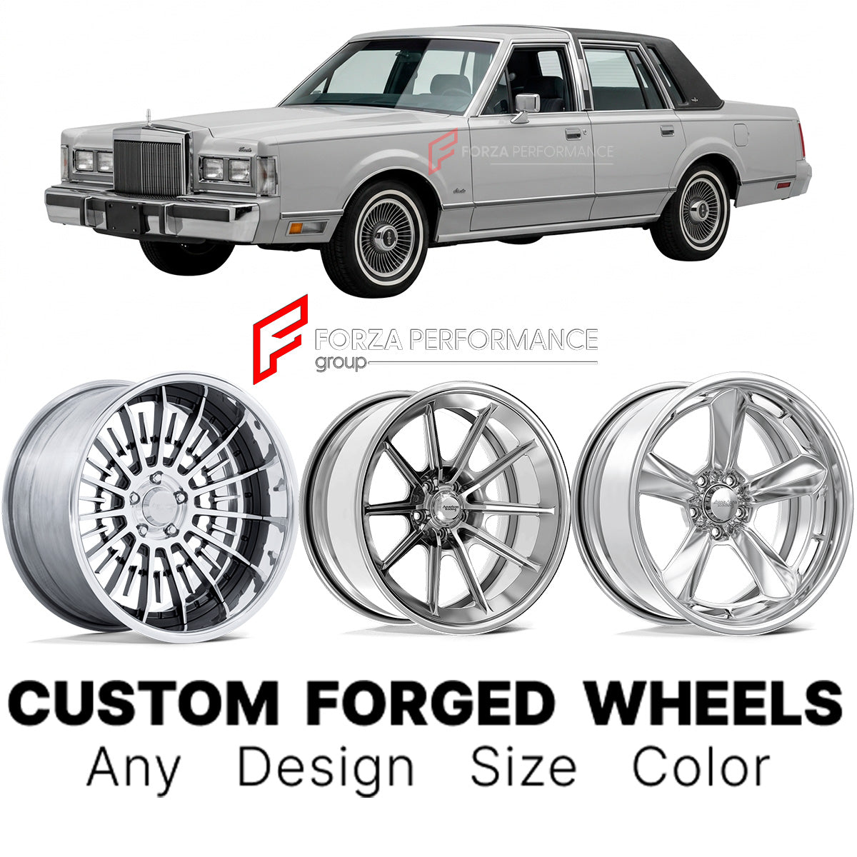 CUSTOM FORGED WHEELS RIMS for LINCOLN TOWNCAR I 1981 - 1989