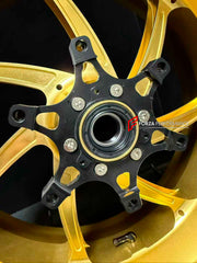 We manufacture premium quality forged motorcycle wheels rims for SUZUKI HAYABUSA in any design, size, color.

Wheel sizes (motorcycle spec):

Front: 3.5 x 17

Rear: 6 x 17

Weight:

Front: 3.93 kg (8.66 lbs)

Rear: 5.12 kg (11.29 lbs)

Finishing: Gloss Gold