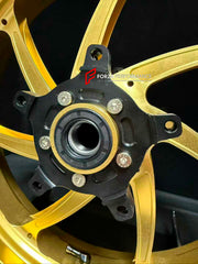 We manufacture premium quality forged motorcycle wheels rims for SUZUKI HAYABUSA in any design, size, color.

Wheel sizes (motorcycle spec):

Front: 3.5 x 17

Rear: 6 x 17

Weight:

Front: 3.93 kg (8.66 lbs)

Rear: 5.12 kg (11.29 lbs)

Finishing: Gloss Gold
