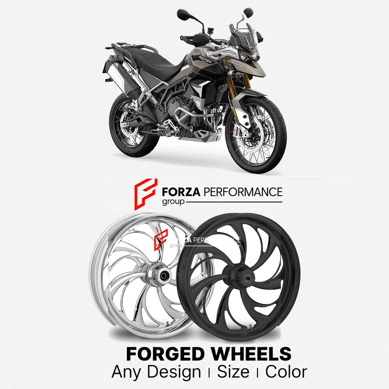 CUSTOM FORGED WHEELS RIMS for TRIUMPH TIGER 900