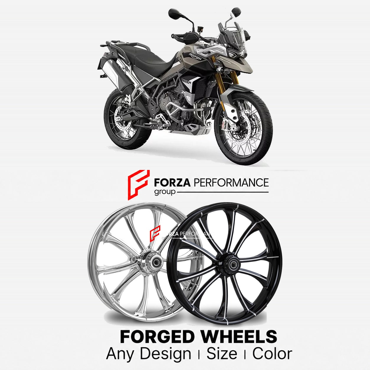CUSTOM FORGED WHEELS RIMS for TRIUMPH TIGER 900