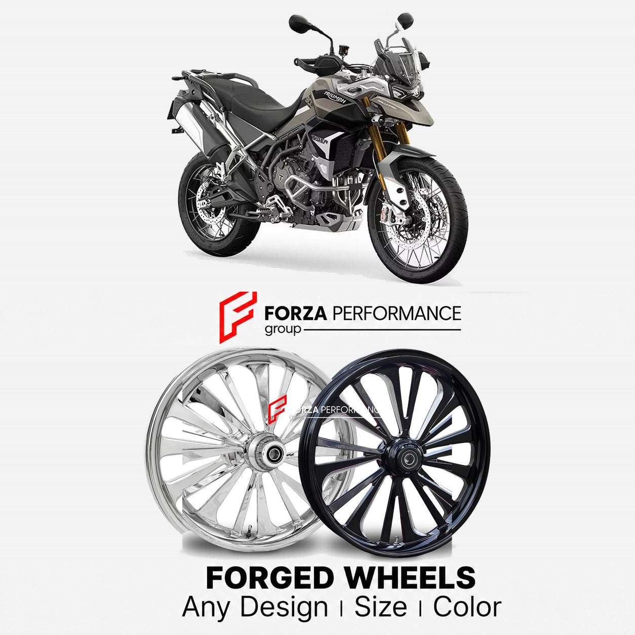 CUSTOM FORGED WHEELS RIMS for TRIUMPH TIGER 900
