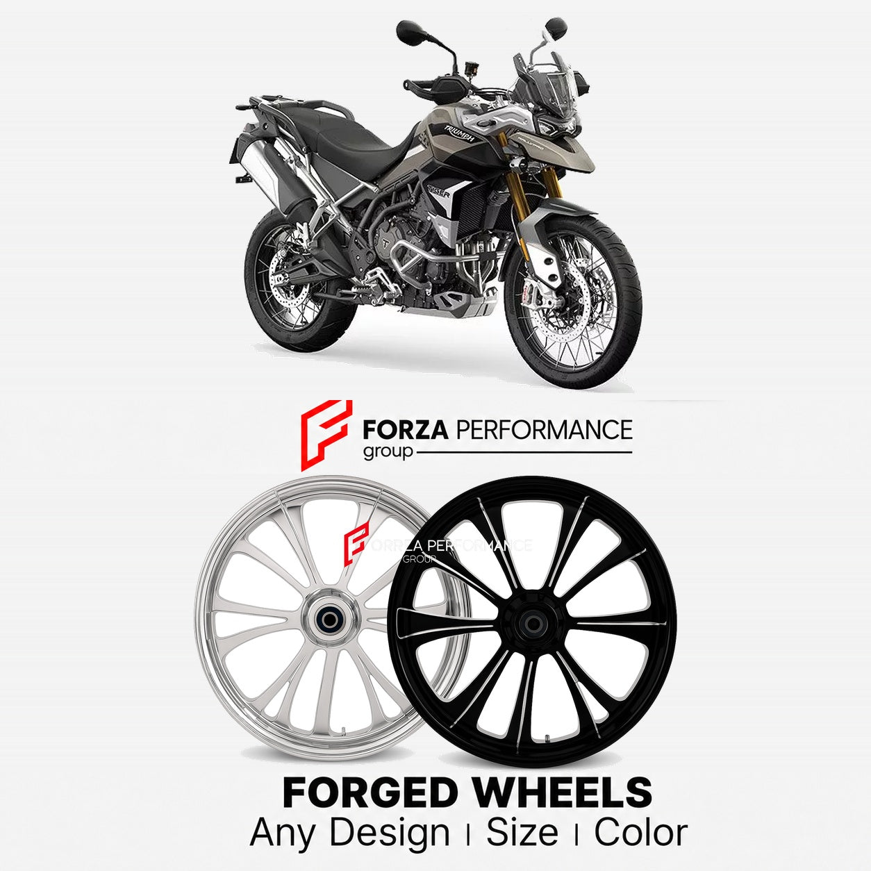 CUSTOM FORGED WHEELS RIMS for TRIUMPH TIGER 900