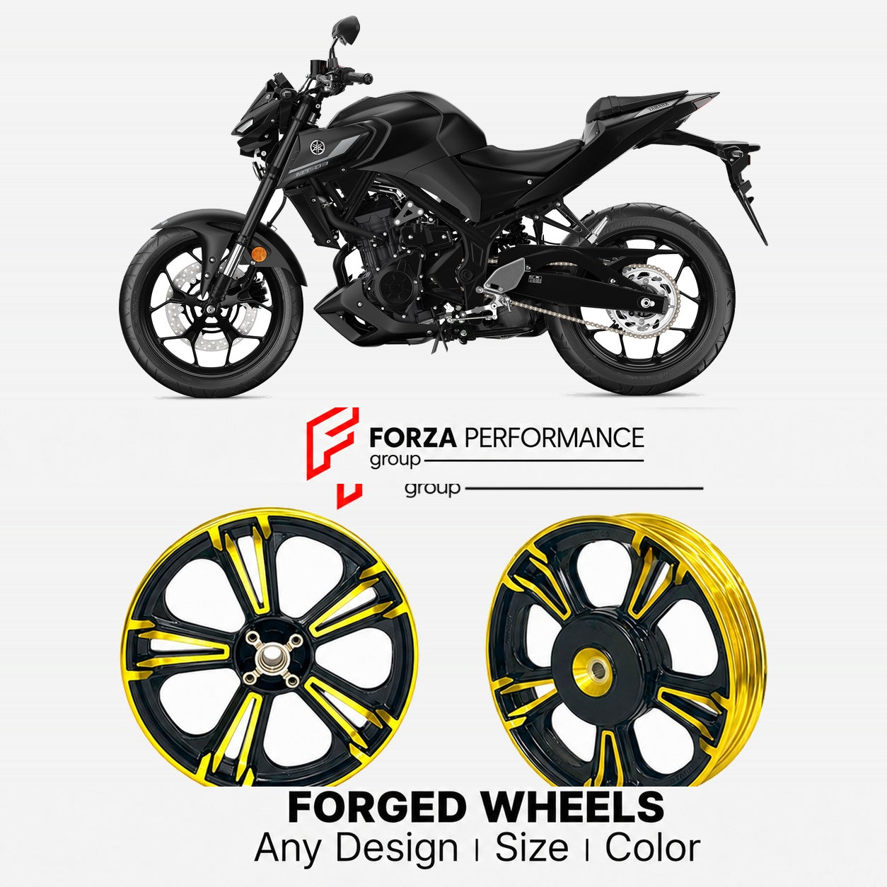 CUSTOM FORGED WHEELS RIMS for YAMAHA MT-03