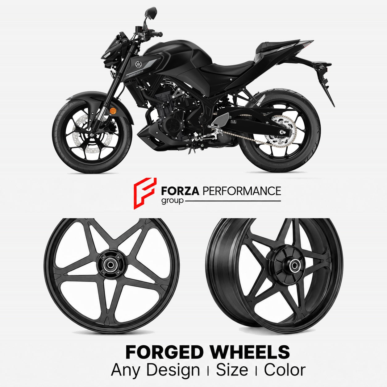 CUSTOM FORGED WHEELS RIMS for YAMAHA MT-03