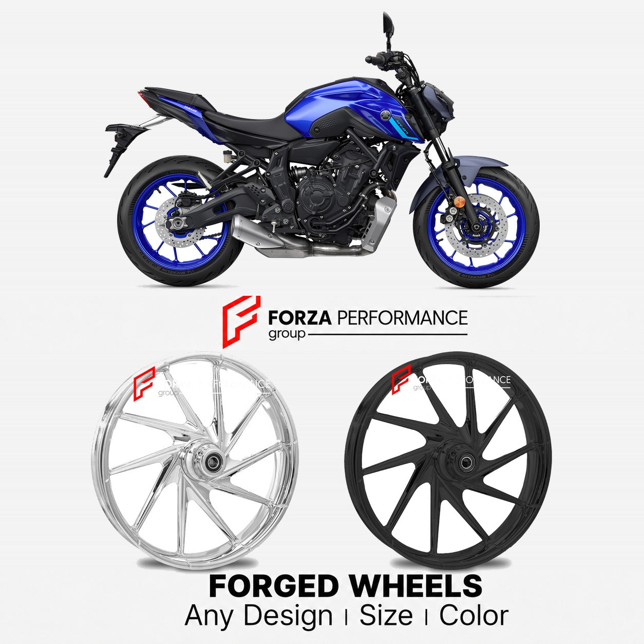 CUSTOM FORGED WHEELS RIMS for YAMAHA MT-07