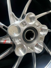 We manufacture premium quality forged motorcycle wheels rims for YAMAHA in any design, size, color.

Wheel sizes (motorcycle spec):

Front: 3.5 x 17

Rear: 5.5 x 17

Weight:

Front:&nbsp;4.41 kg (9.72 lbs)

Rear: 5.35 kg (11.79 lbs)


Finishing: Gloss Silver

Optional for an additional price: Dual-Color, Brushing, Chroming, Polishing, Carbon Barrel.

We offer motorcycle wheels in many sizes: 16, 17, 18, 19, 20, 21, 23, 26, 30, 32, and 34 inches. If you need a different size, please contact us.
All our motor