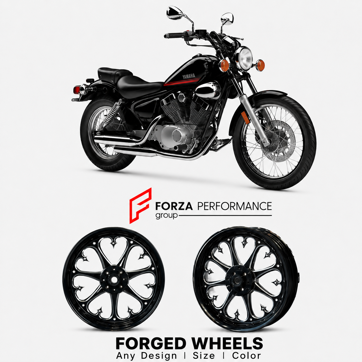 CUSTOM FORGED WHEELS RIMS for YAMAHA V-STAR 650